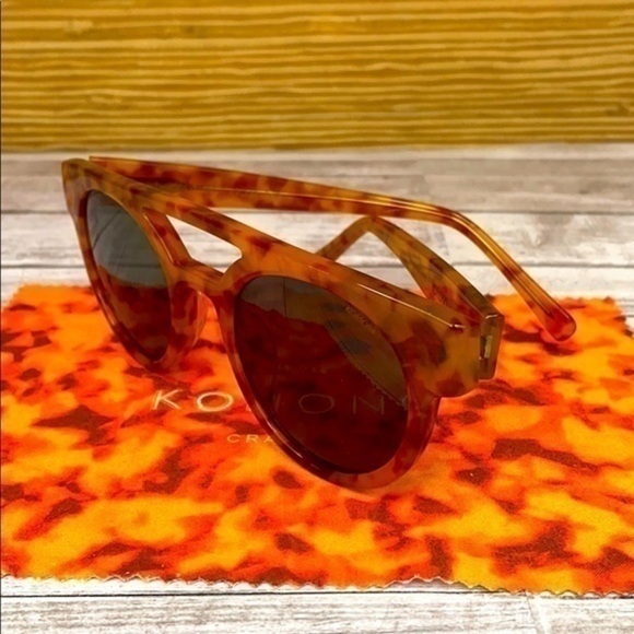New KOMONO sunglasses Dreyfuss Caramel Demi brown orange tortoise - Picture 11 of 12